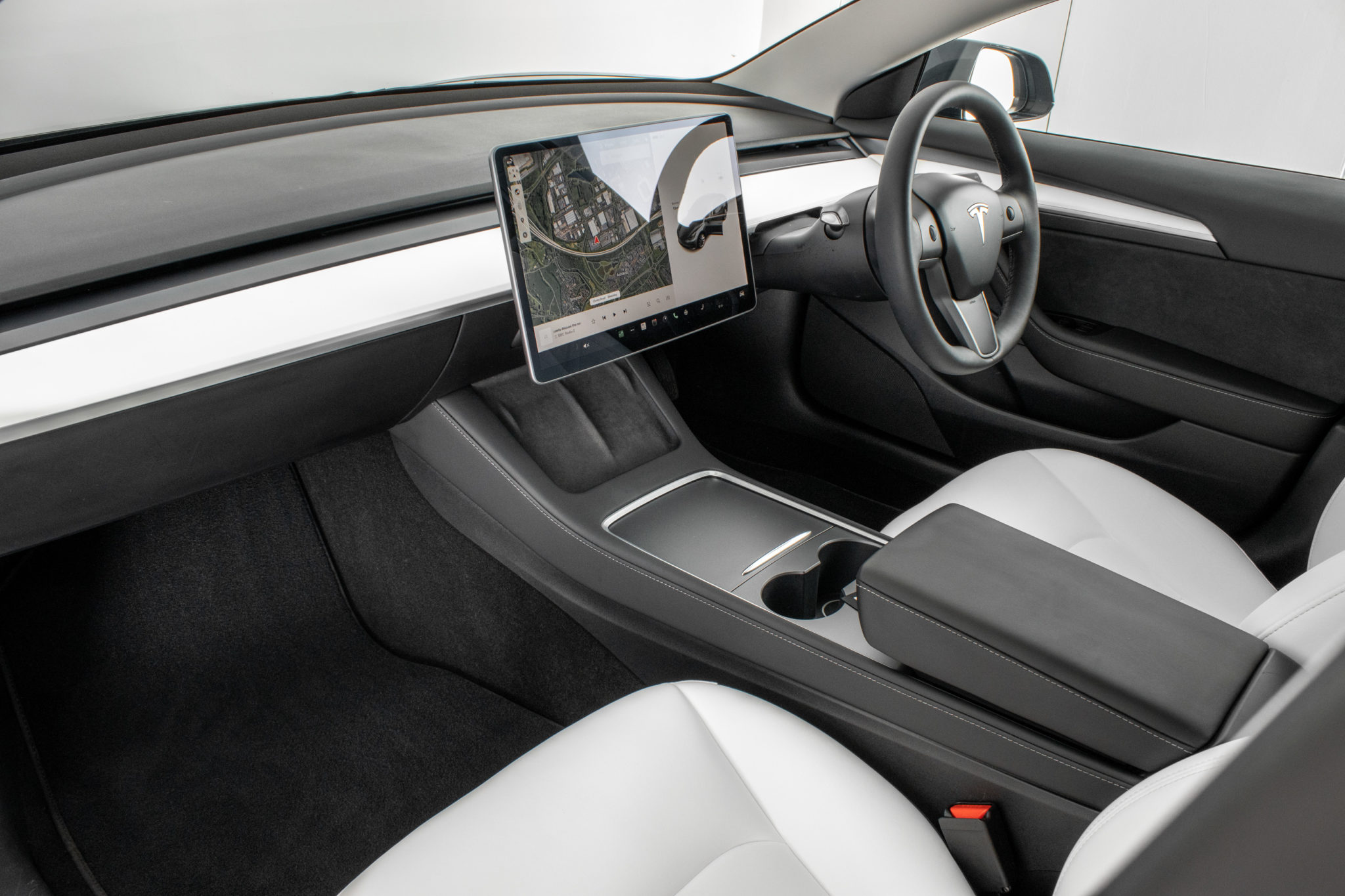 tesla model 3 grey interior